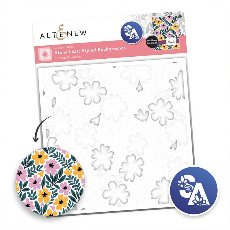 Altenew Stencil Styled Backgrounds Layering