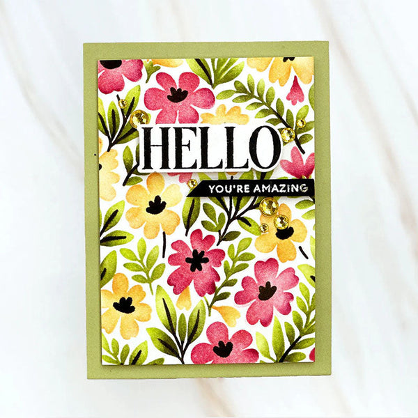 Altenew Stencil Styled Backgrounds Layering