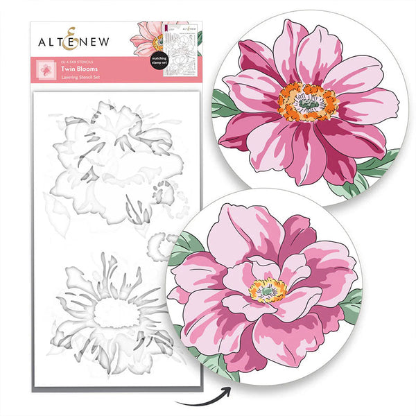 Altenew Stencil Twin Blooms