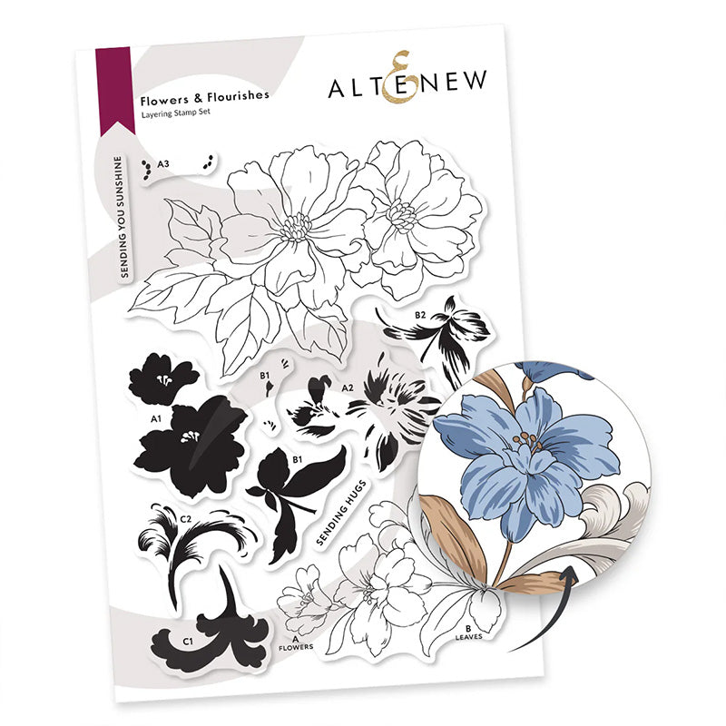 Altenew Clear Stamps Flowers & Flourishes