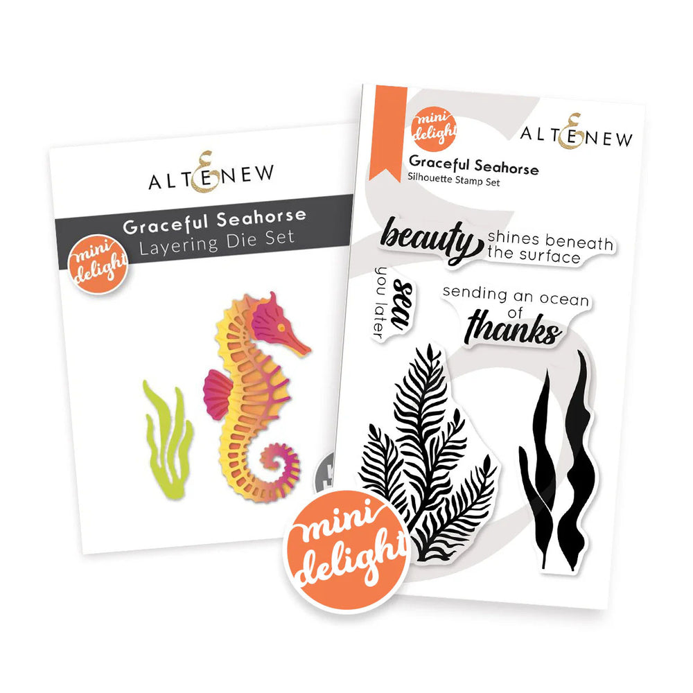 Altenew Stamps & Dies Mini Delight Graceful Seahorse