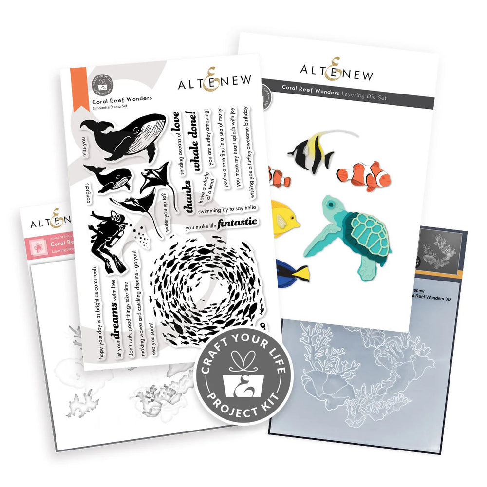 Altenew 4pc Craft Your Life Project Kit: Coral Reef Wonders