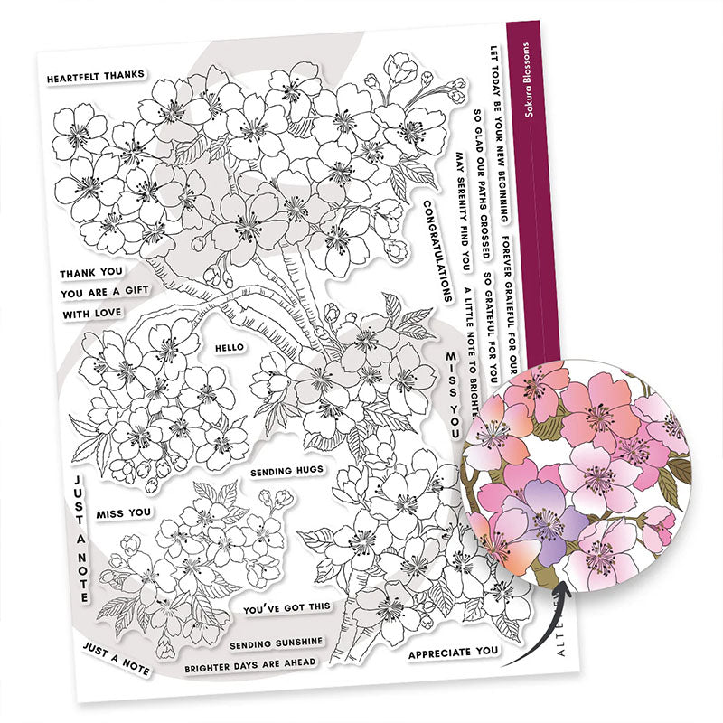 Altenew Clear Stamps Sakura Blossoms