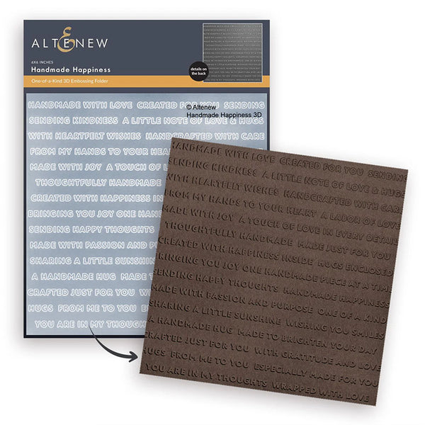Altenew Embossing Folder Handmade Happiness
