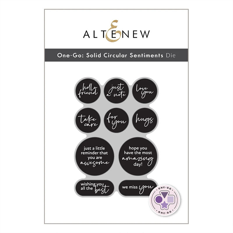 Altenew Dies One-Go: Solid Circular Sentiments
