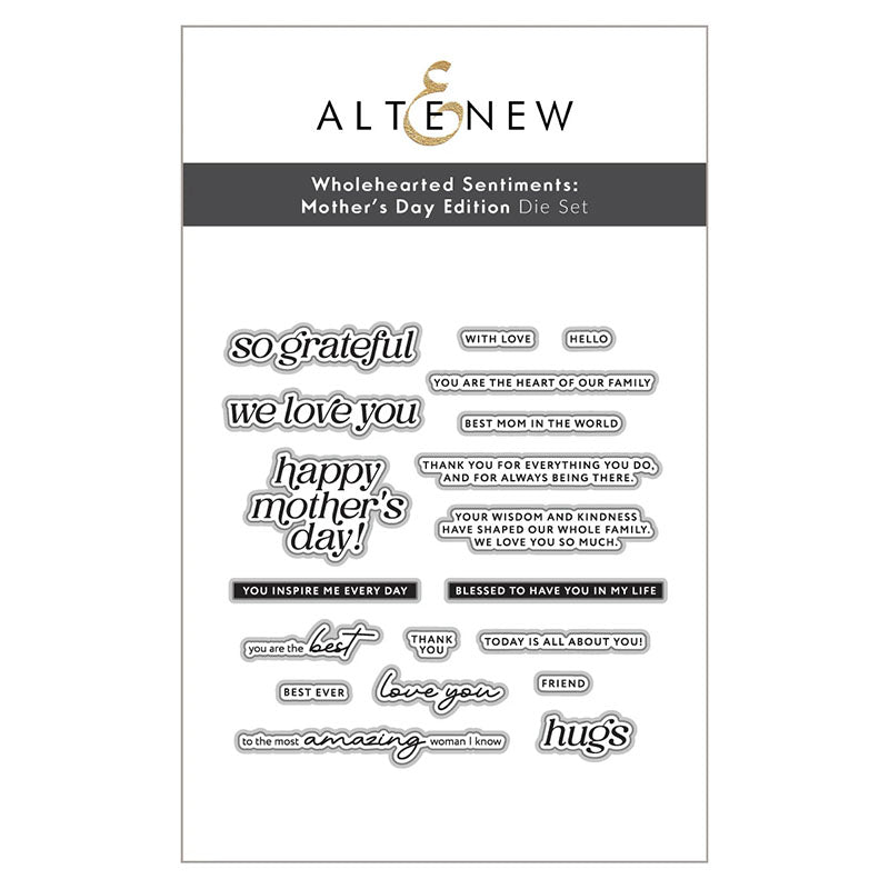 Altenew Dies Wholehearted Sentiments: Mother’s Day Edition