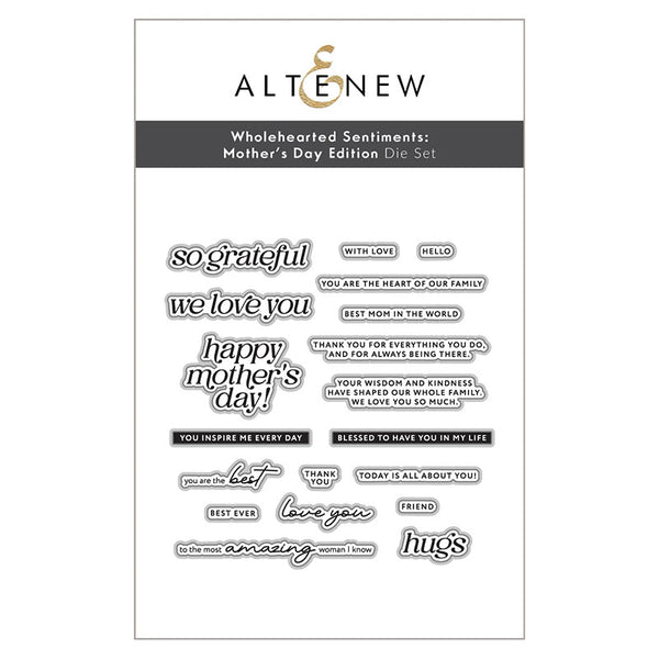 Altenew Dies Wholehearted Sentiments: Mother’s Day Edition