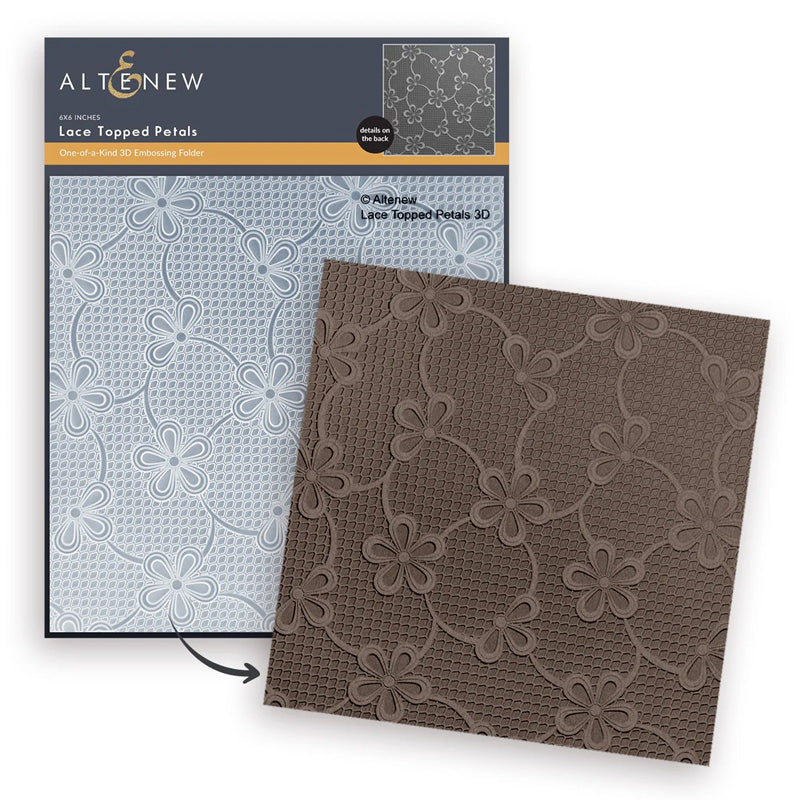 Altenew Embossing Folder Lace Topped Petals