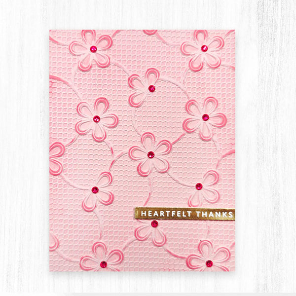 Altenew Embossing Folder Lace Topped Petals