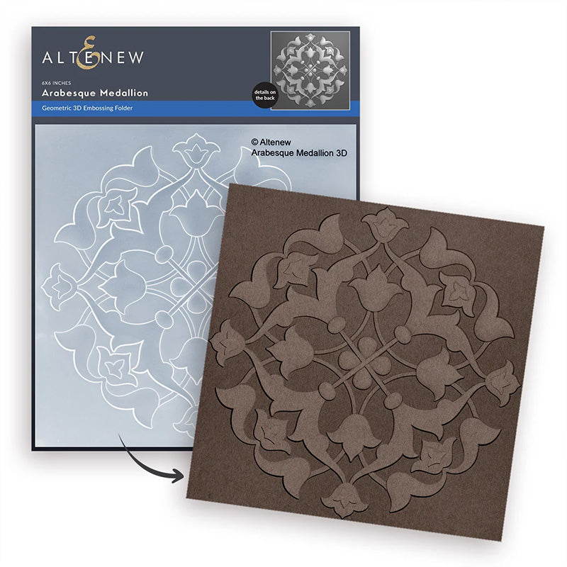 Altenew Embossing Folder Arabesque Medallion