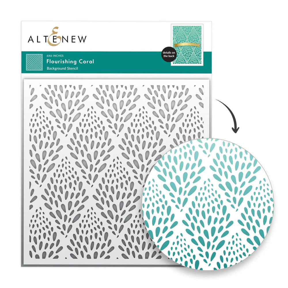 Altenew Stencil Flourishing Coral