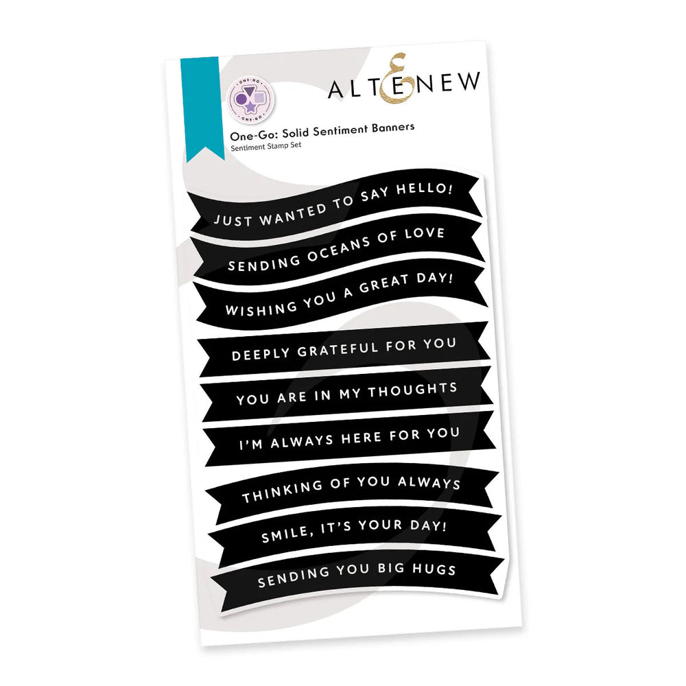 Altenew Clear Stamps One-Go: Solid Sentiment Banners