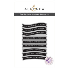 Altenew Dies One-Go: Solid Sentiment Banners