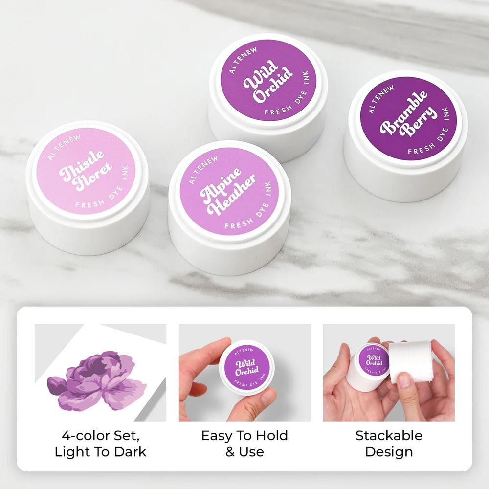 Altenew 4pc Fresh Dye Ink Mini Pods Highland Flora