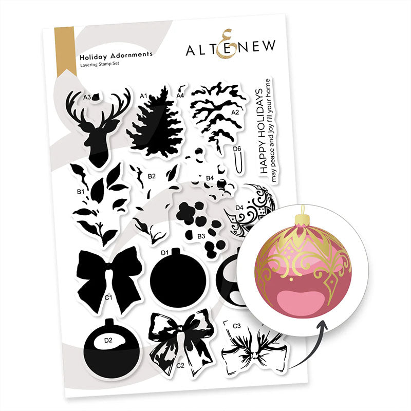Altenew Clear Stamps Holiday Adornments