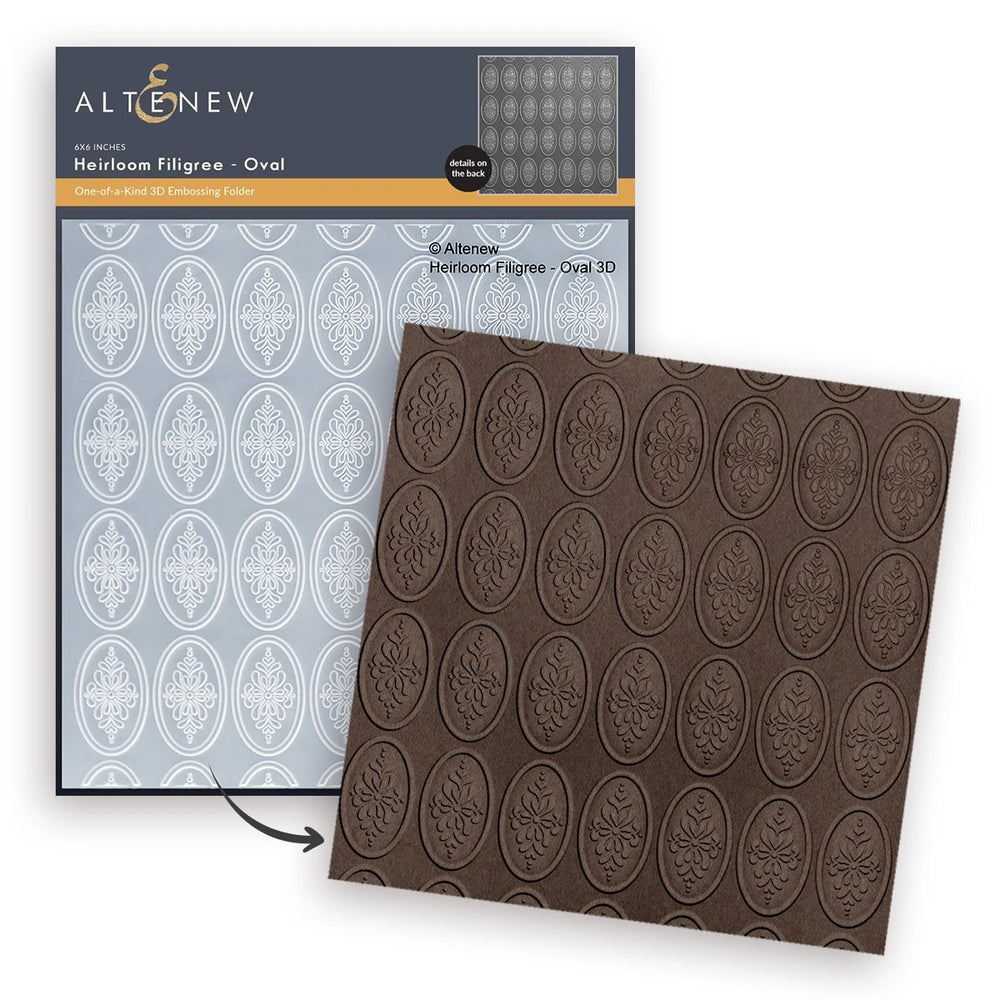 Altenew Embossing Folder Heirloom Filigree Oval