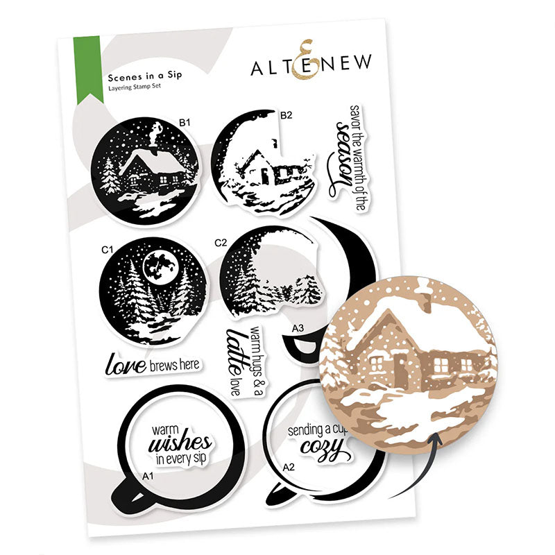 Altenew Clear Stamps Scenes in a Sip