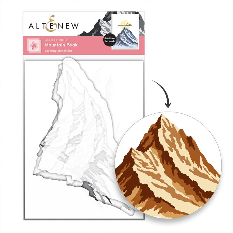 Altenew Stencil Mountain Peak