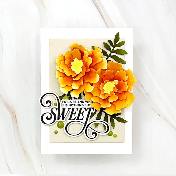 Altenew Dies Craft-A-Flower: Marigold Layering