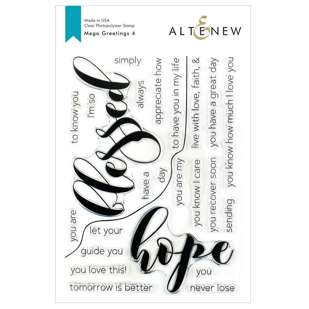 Altenew Clear Stamps Mega Greetings 4
