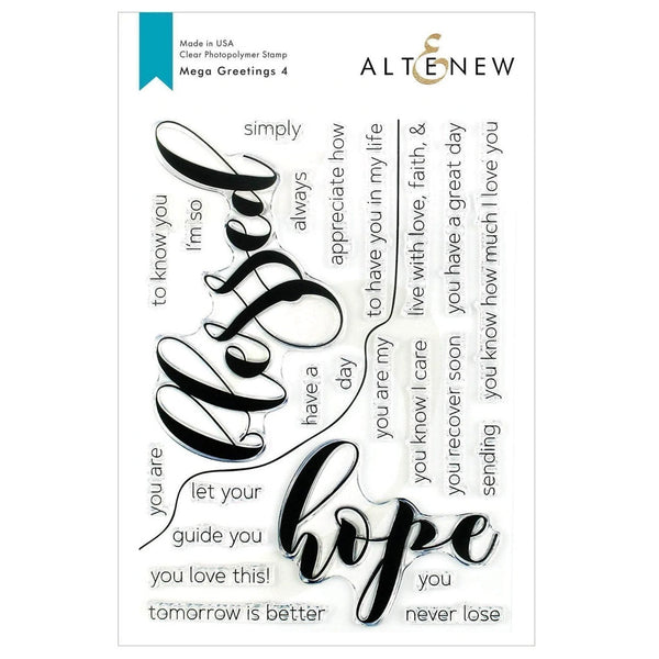 Altenew Clear Stamps Mega Greetings 4
