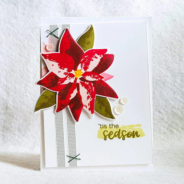 Altenew Stencil Dry Brush Poinsettia Mask