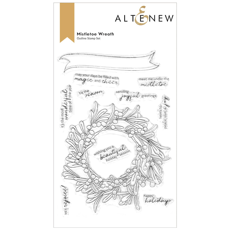 Altenew Clear Stamps Mistletoe Wreath