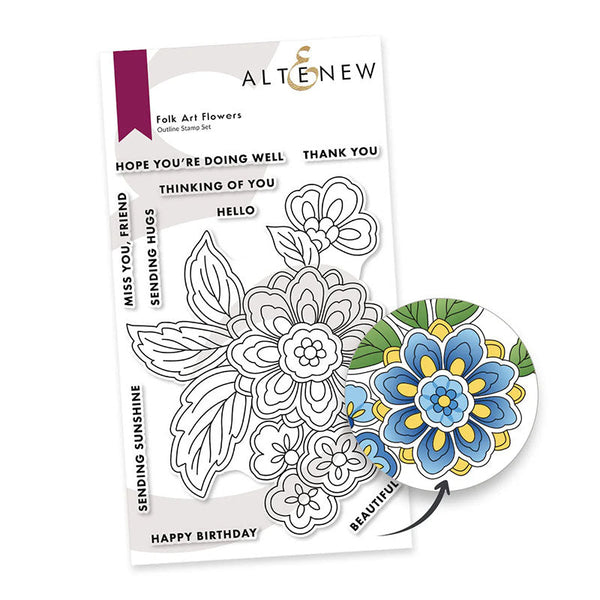 Altenew Clear Stamps Folk Art Flowers