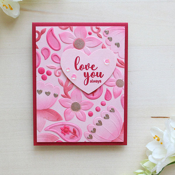 Altenew Embossing Folder Hearts & Paislies