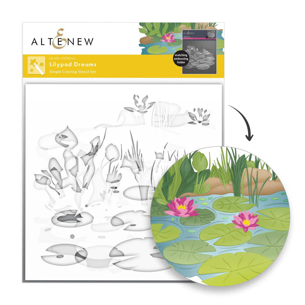 Altenew Stencil Lilypad Dreams