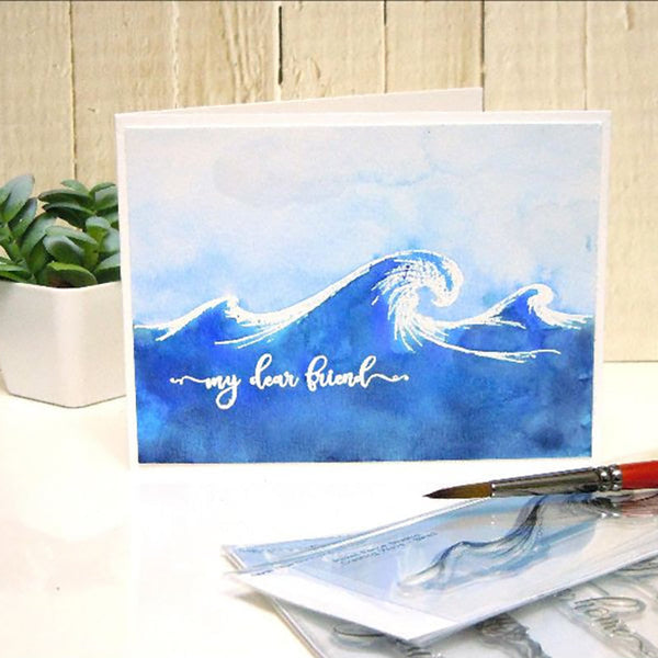 Picket Fence Clear Stamps Cresting Wave