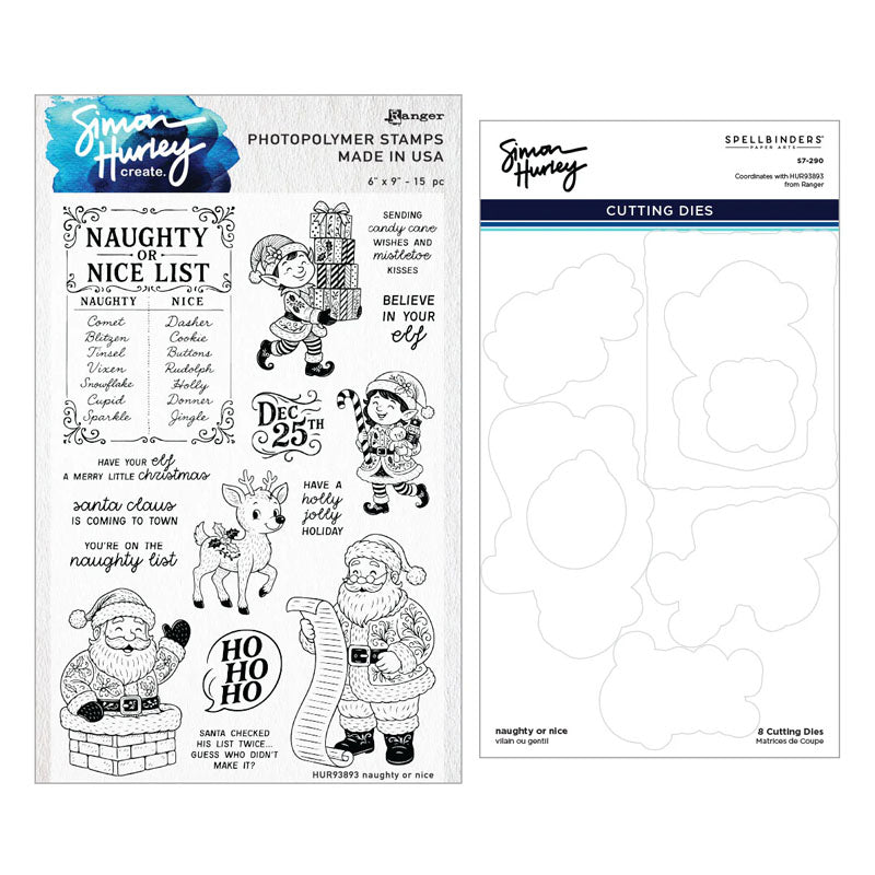 Simon Hurley Stamps & Dies Naughty Or Nice