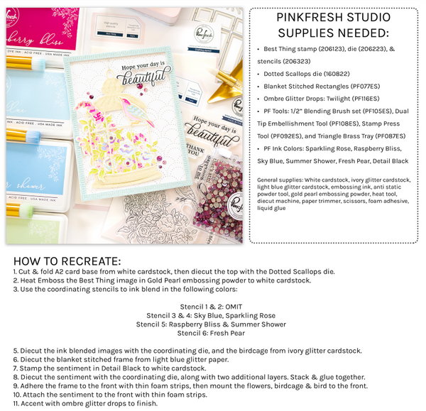 Pinkfresh Studio 4pc Best Wishes