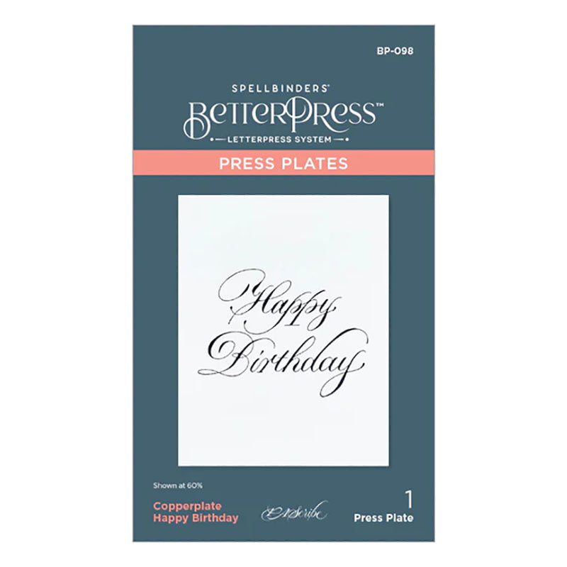 Spellbinders Press Plates Happy Birthday