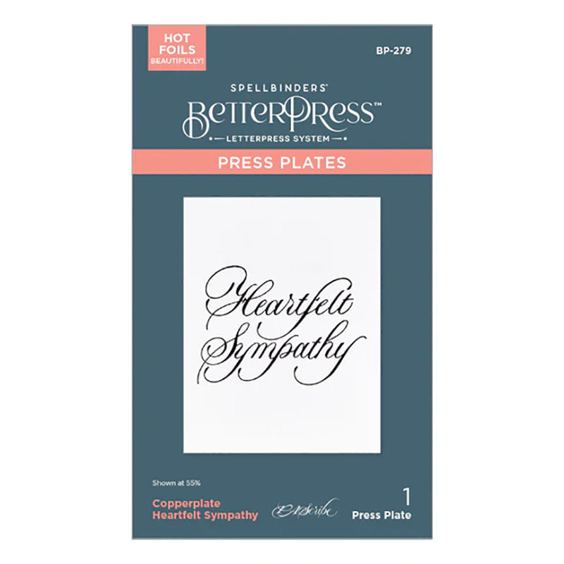 Spellbinders Press Plates Heartfelt Sympathy