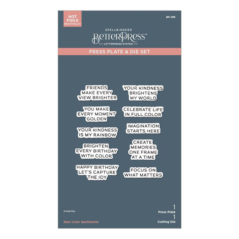 Spellbinders Press Plates & Dies Reel Color Sentiments