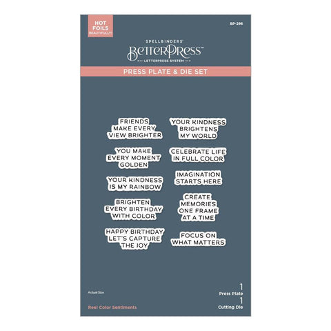 Spellbinders Press Plates & Dies Reel Color Sentiments