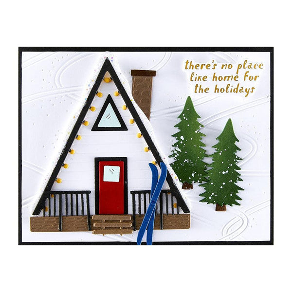 Spellbinders Press Plates Ski-Son's Greetings