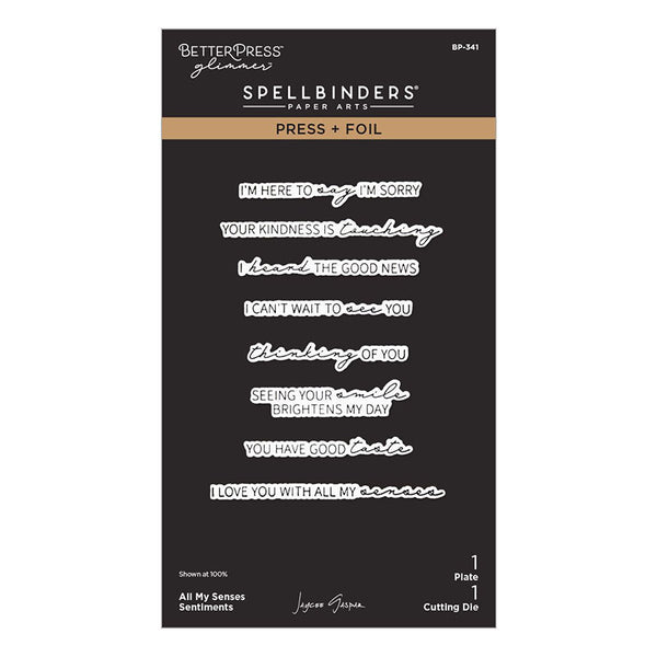 Spellbinders Press Plates & Dies All My Senses