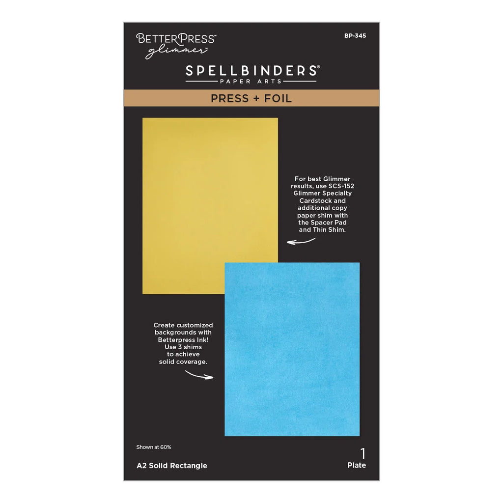 Spellbinders Press Plates A2 Solid Rectangle