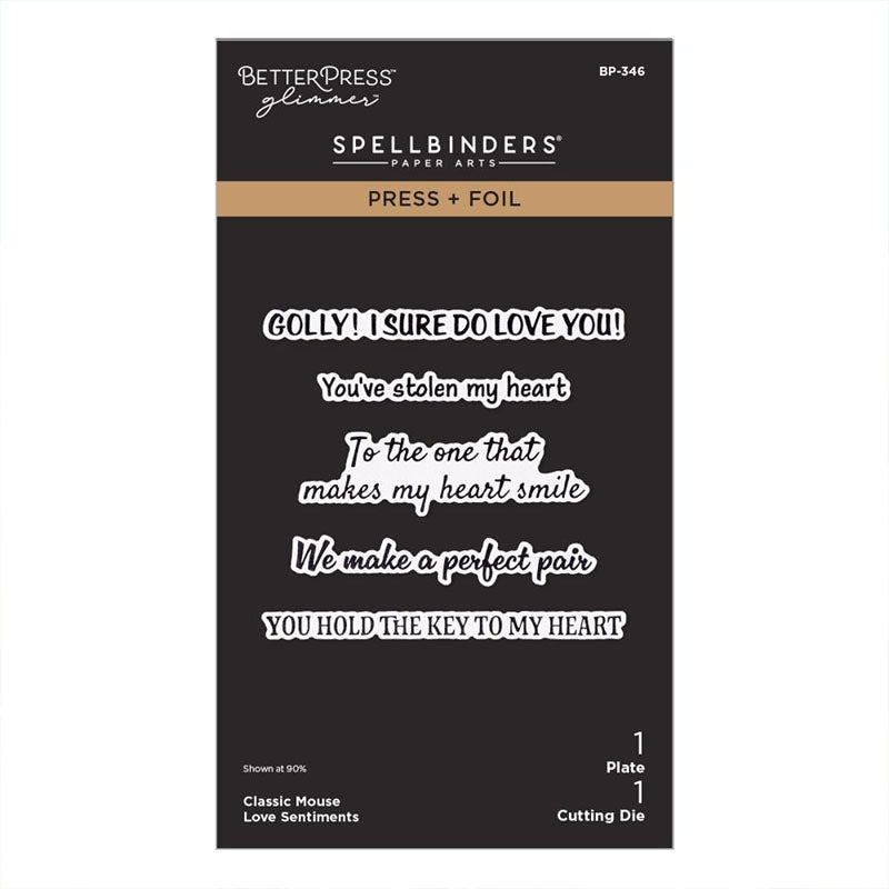 Spellbinders Press Plates Love Sentiments