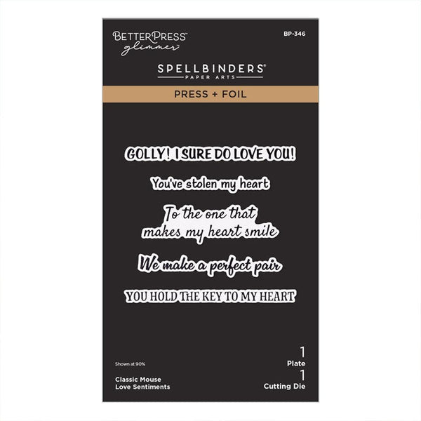 Spellbinders Press Plates Love Sentiments