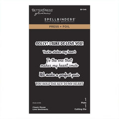 Spellbinders Press Plates Love Sentiments