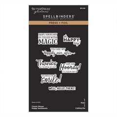 Spellbinders Press Plates Happy Sentiments