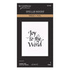 Spellbinders Press Plates Upright Italic Joy to the World