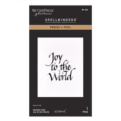 Spellbinders Press Plates Upright Italic Joy to the World