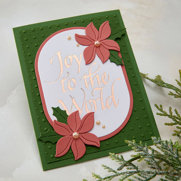 Spellbinders Press Plates Upright Italic Joy to the World