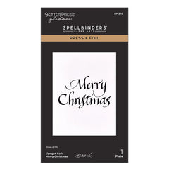 Spellbinders Press Plates Upright Italic Merry Christmas