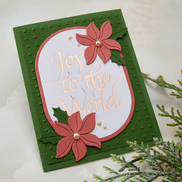 Spellbinders 4pc Press Plates Upright Italic Holiday Sentiments