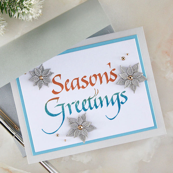 Spellbinders Press Plates Upright Italic Season's Greetings